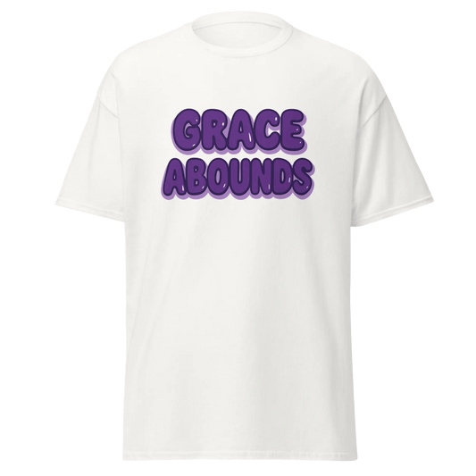 Grace Abounds T-Shirt | Christian Unisex Cotton Tee - Eloise James Shop