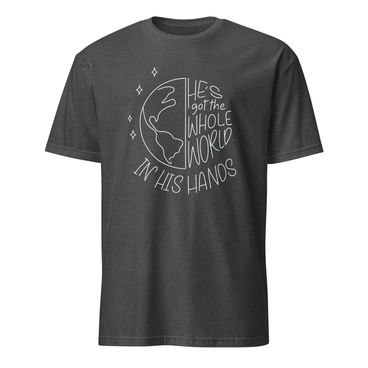 He's got the Whole World Simple | Christian Unisex Cotton Tee - Eloise James Shop