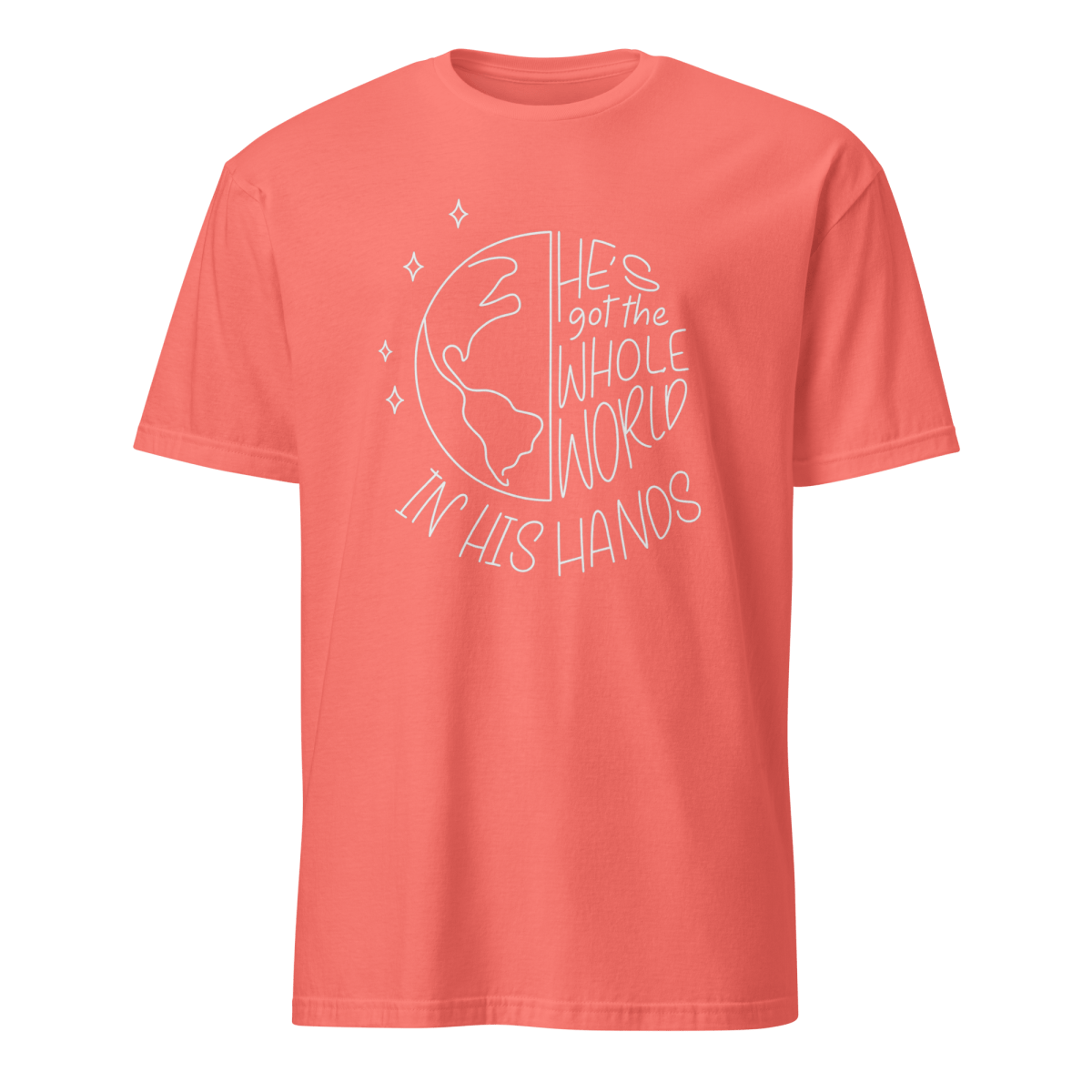 He's got the Whole World Simple | Christian Unisex Cotton Tee - Eloise James Shop