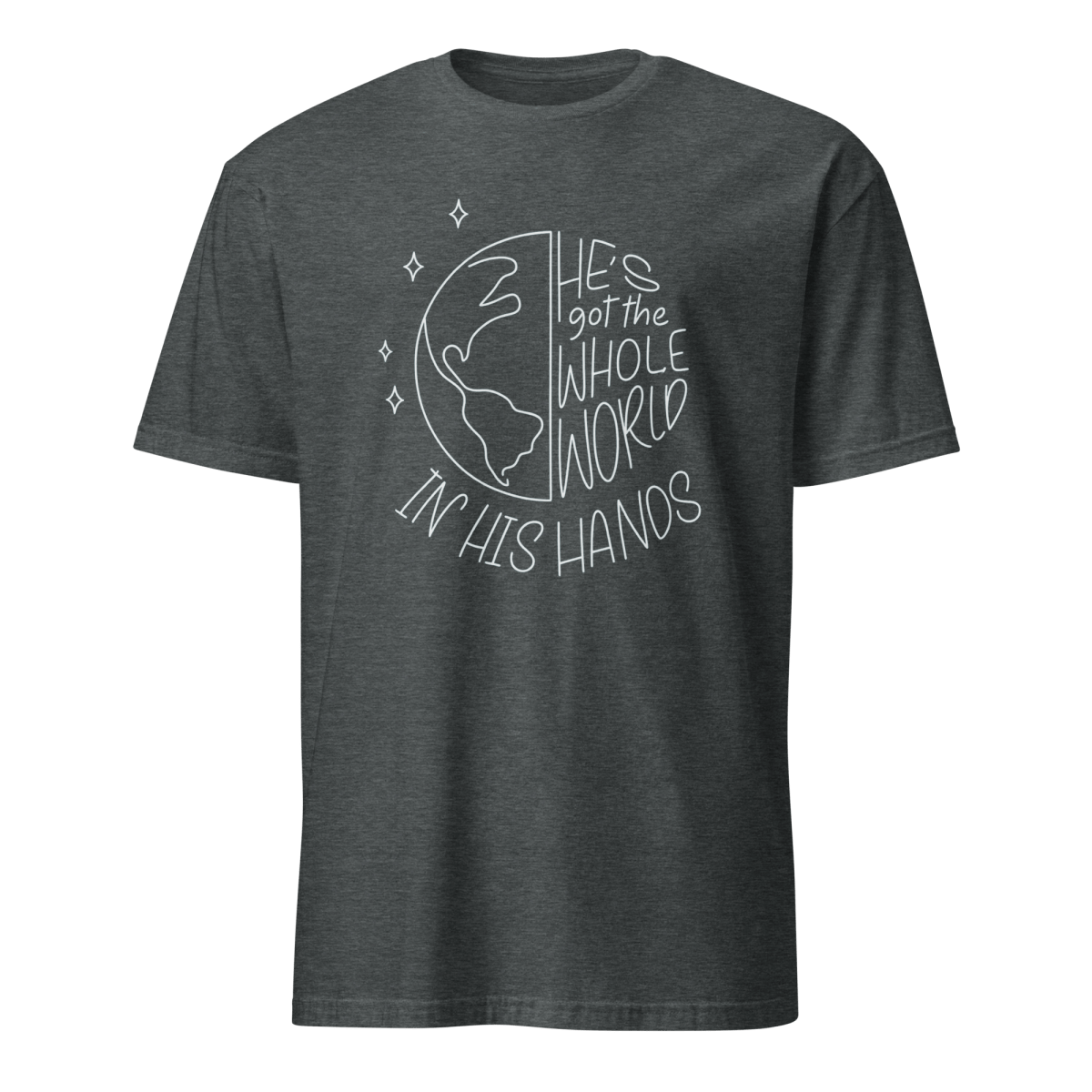 He's got the Whole World Simple | Christian Unisex Cotton Tee - Eloise James Shop