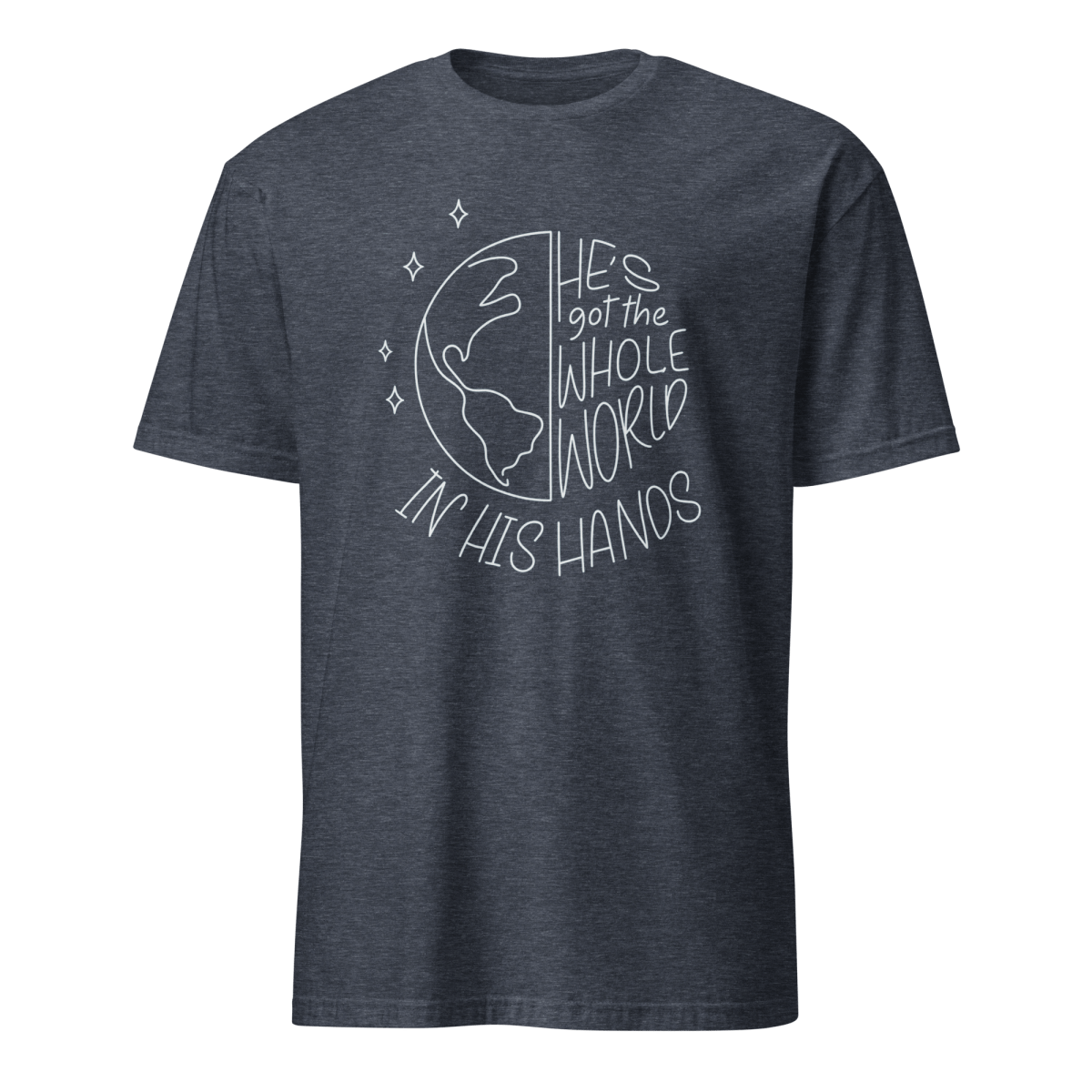 He's got the Whole World Simple | Christian Unisex Cotton Tee - Eloise James Shop