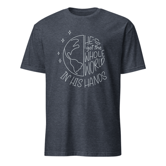 He's got the Whole World Simple | Christian Unisex Cotton Tee - Eloise James Shop