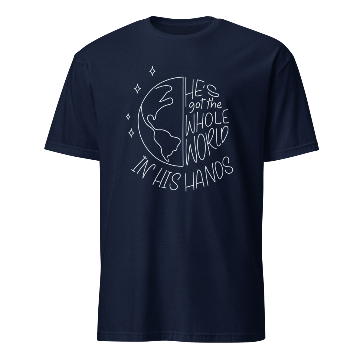 He's got the Whole World Simple | Christian Unisex Cotton Tee - Eloise James Shop