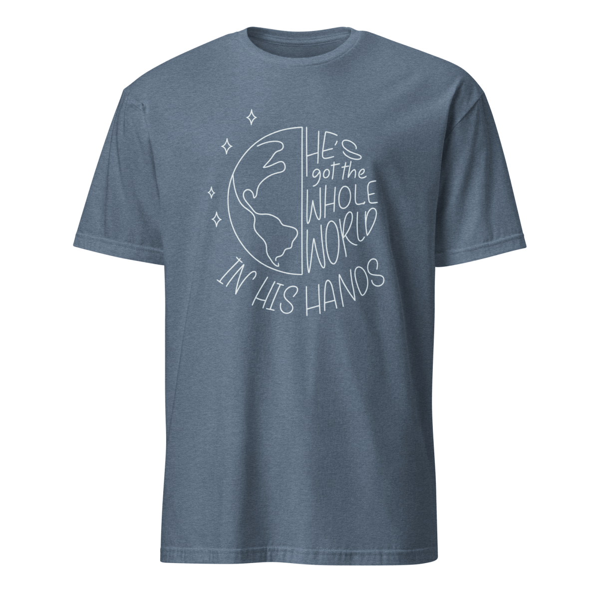 He's got the Whole World Simple | Christian Unisex Cotton Tee - Eloise James Shop