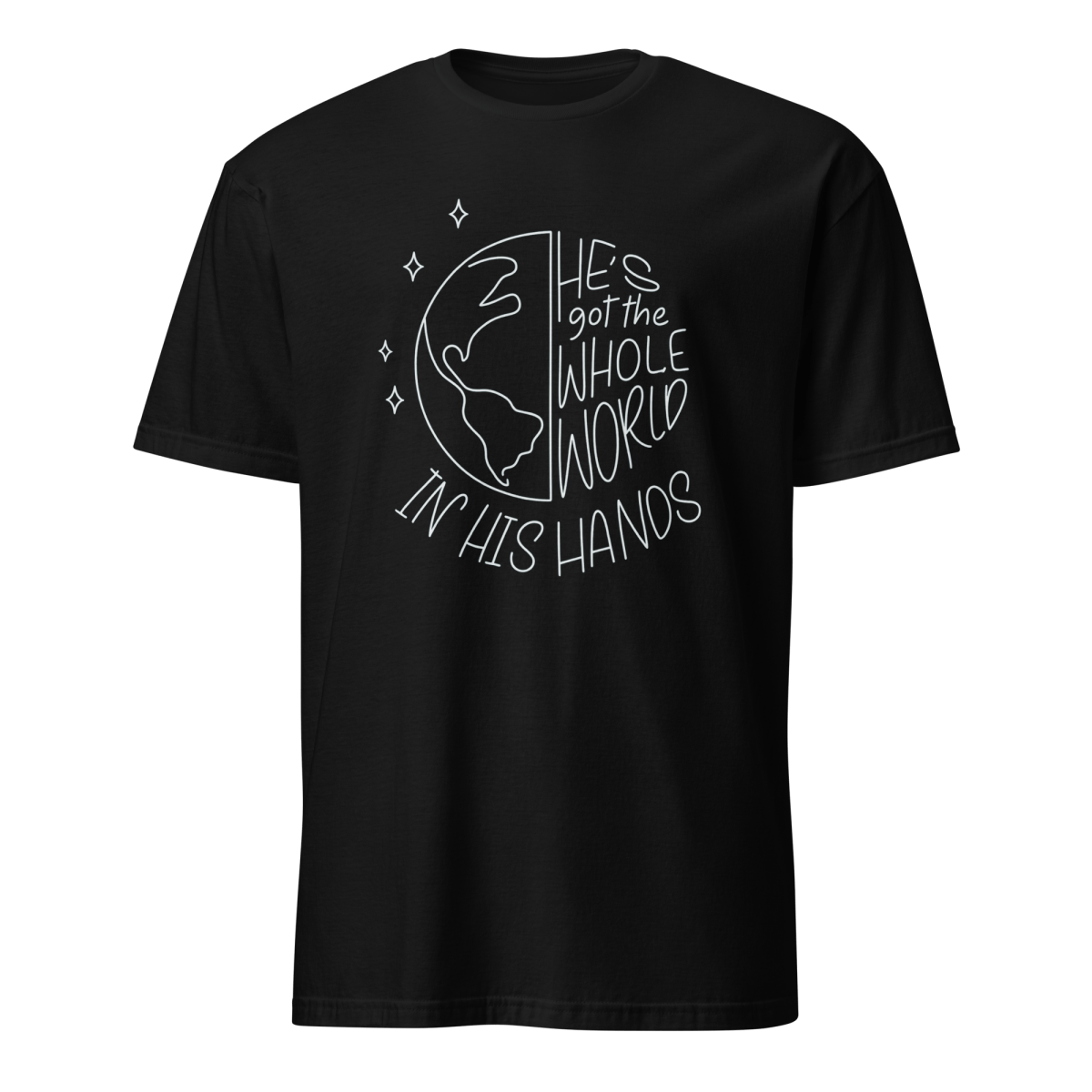 He's got the Whole World Simple | Christian Unisex Cotton Tee - Eloise James Shop