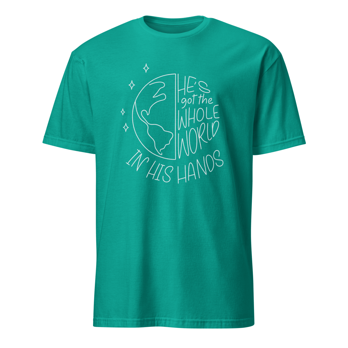 He's got the Whole World Simple | Christian Unisex Cotton Tee - Eloise James Shop