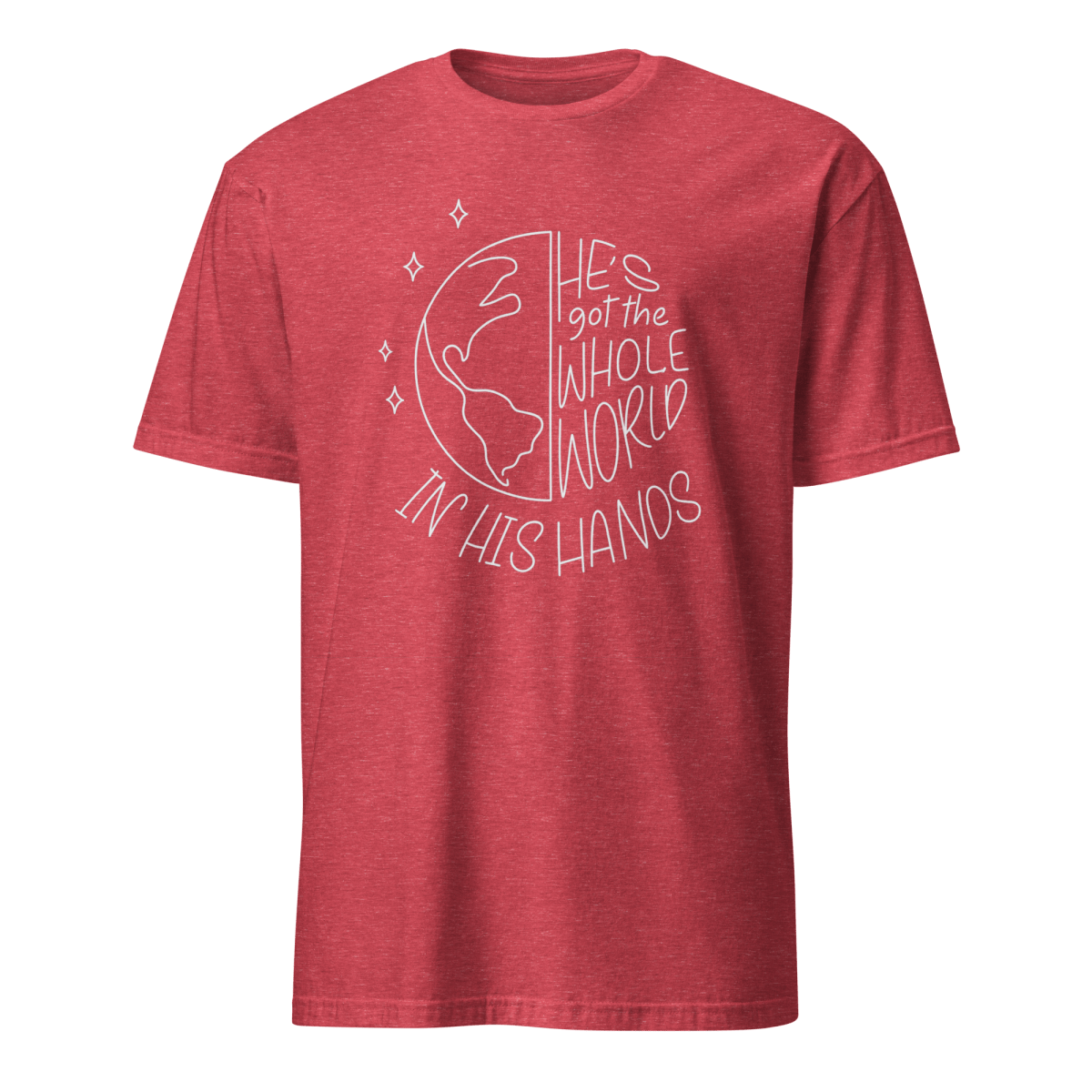 He's got the Whole World Simple | Christian Unisex Cotton Tee - Eloise James Shop